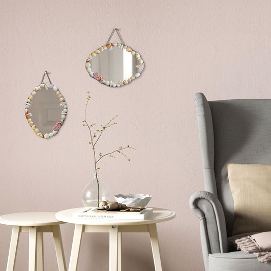 Seastory.co Seashell handmade mirror and home decor products, candle holders and seashell art