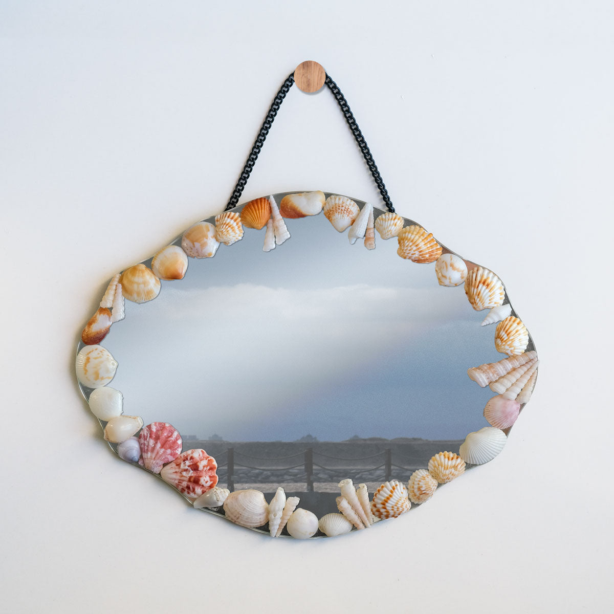 Seastory.co Seashell handmade mirror and home decor products, candle holders and seashell art 